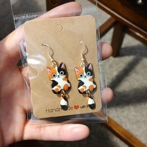 Cat Dangle Earrings